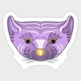 cute purple pine marten Sticker